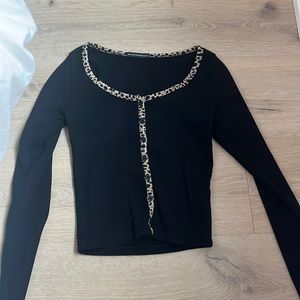 brandy melville zelly leopard top